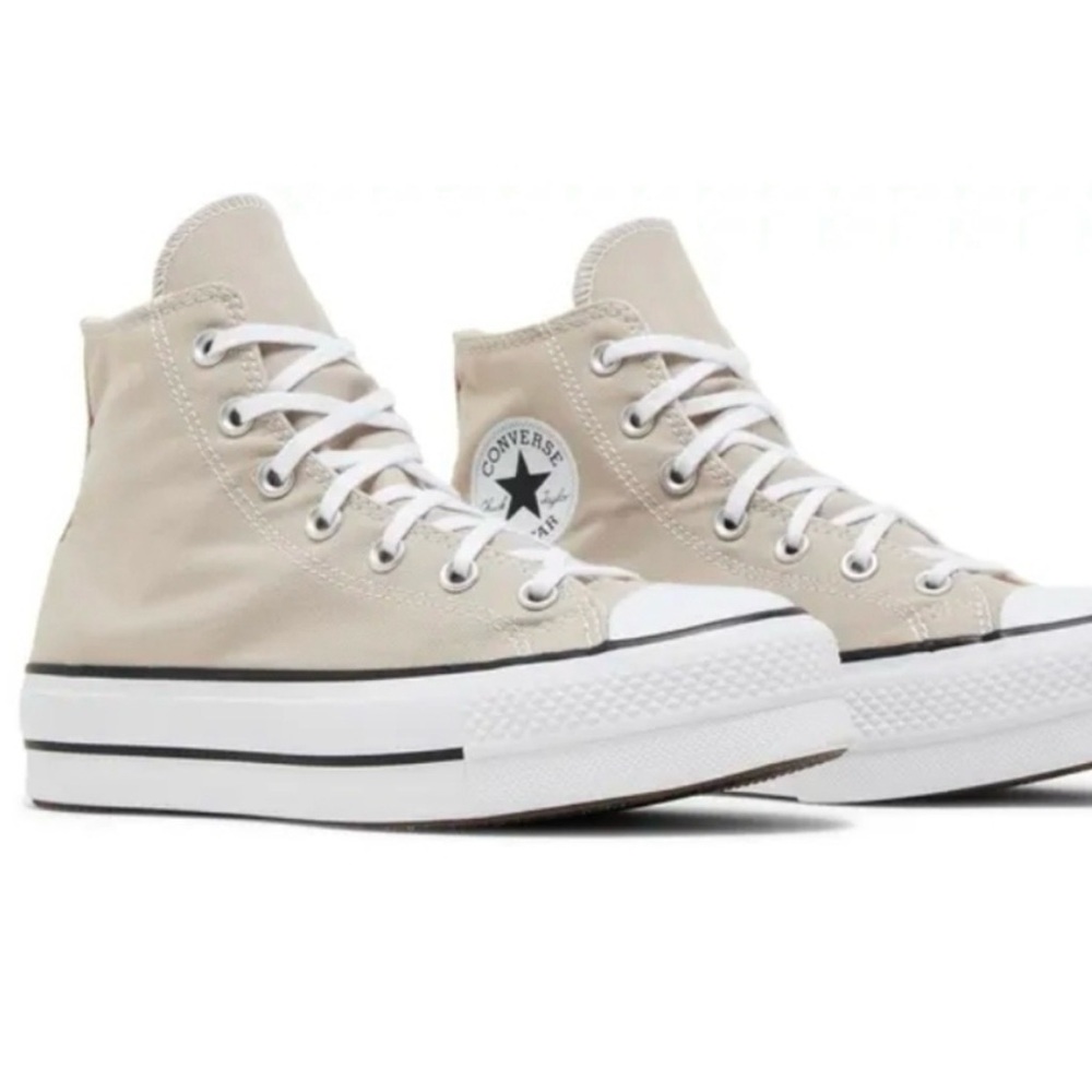 Converse High-Top Sneakers in Beige
